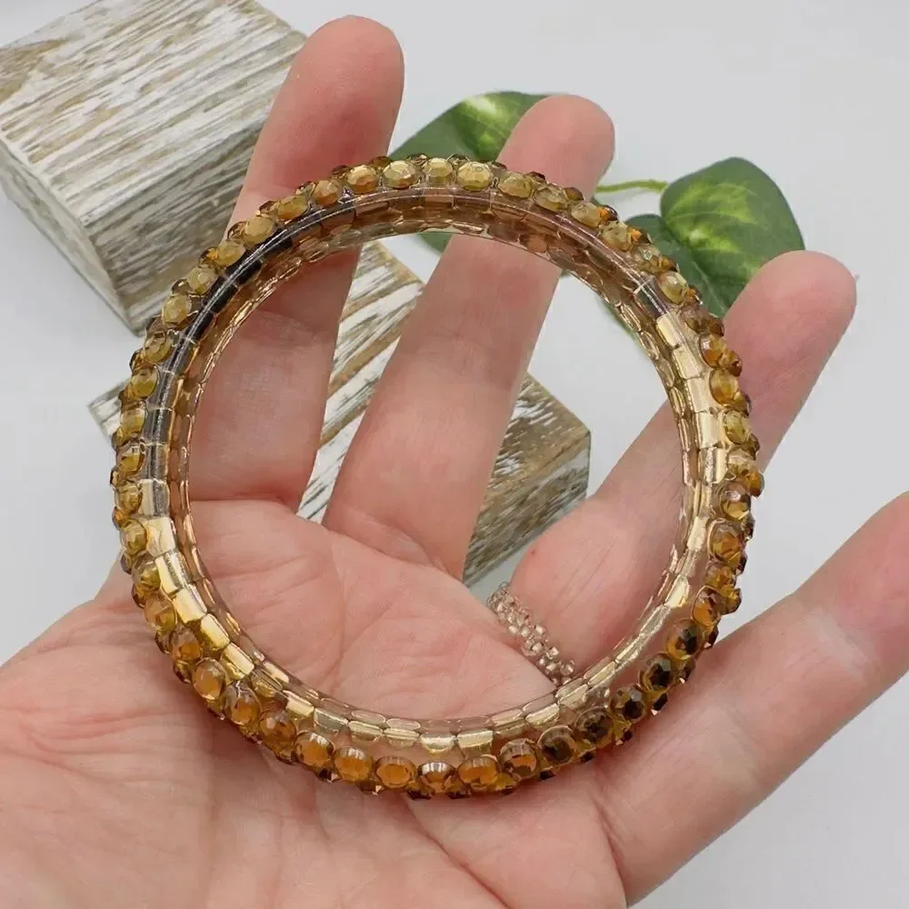 Vintage Lucite Crystal Bangle